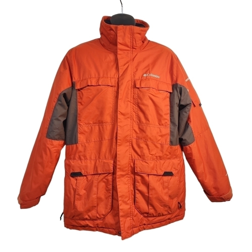 Columbia Youth Unisex Orange Insulated Winter Jacket Size 14/16
